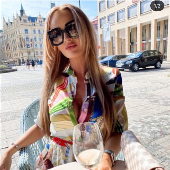 ZARA Chain Print Dress - Picture 3 of 16